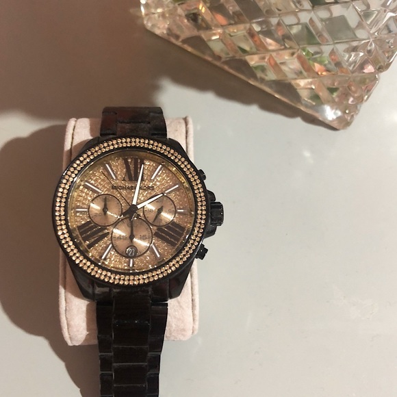 Black diamond Michael kors watch